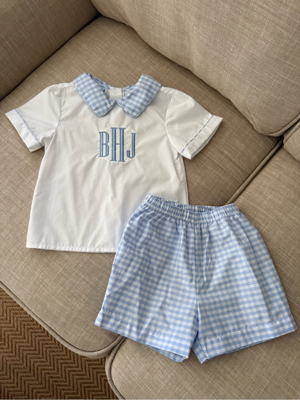 Monogrammed Short Set